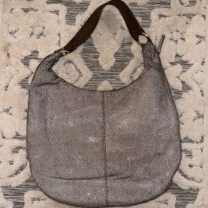 Hobo bag great condition goldish brown and red lining